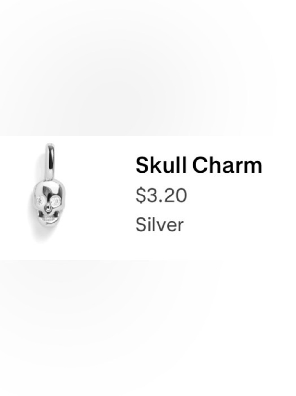 Wear Felicity - Skull Charm Pendant Bracelet Accent - Silver